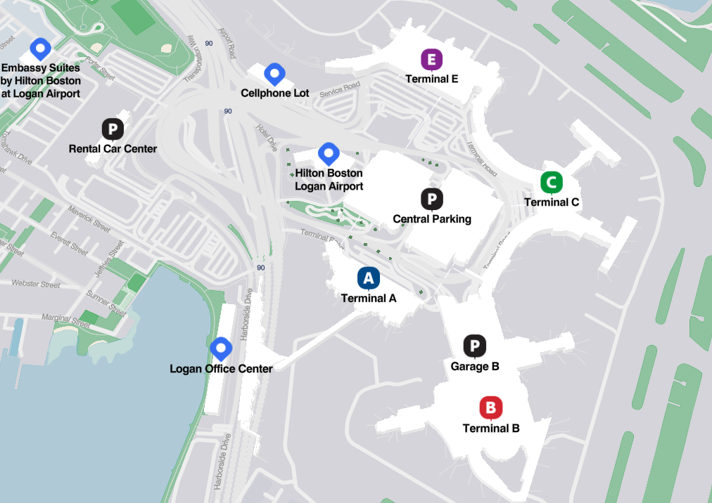 Boston Logan International Airport Diagram